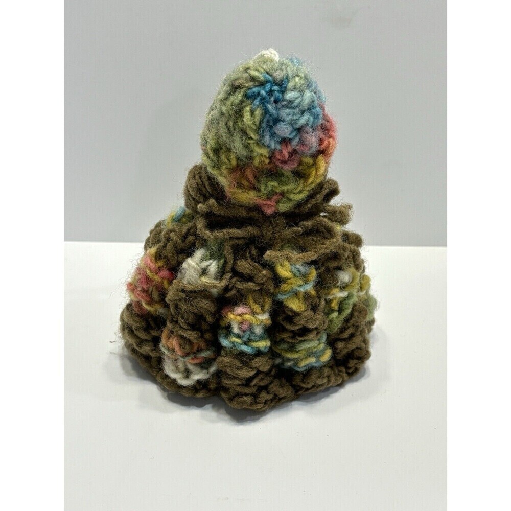 Vintage Doll Handmade Crochet Hand Knitted Patagonia Chile 6.5" Colorful - Picture 2 of 11
